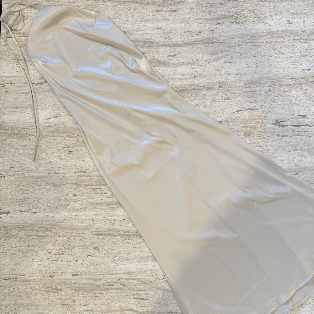 Altar'd State Champagne Satin Dress